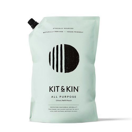 Kit & Kin Sanitising All Purpose Spray Citrus 1L Refill Pouch