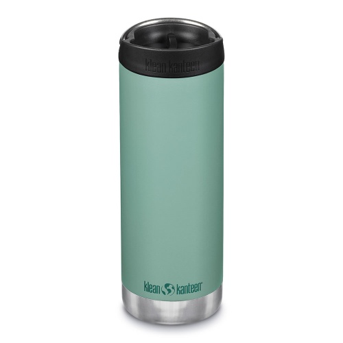 Klean Kanteen Insulated TK Wide - Perfect for Coffee or Cold Drinks 473ml/16oz Cafe Cap Beryl Green