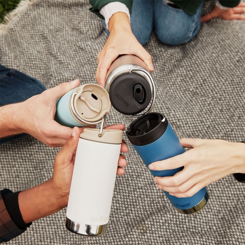 Klean Kanteen Insulated TK Wide - Perfect for Coffee or Cold Drinks On The Go 355ml/12oz Brushed Stainless Steel