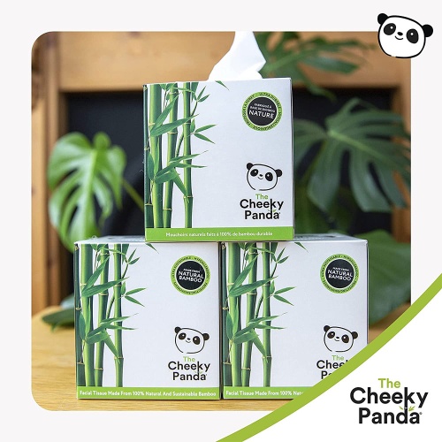 Cheeky Panda 100% Natural & Sustainable Silky Soft 3 Ply Bamboo Facial Tissues