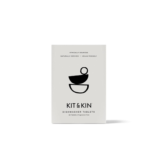 Kit & Kin Dishwasher Tablets - Non Toxic - Fragrance Free - 30s