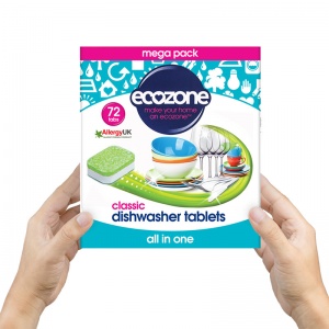 Ecozone All in One Dishwasher Tablets - Cleans Naturally, No Plastic 72s