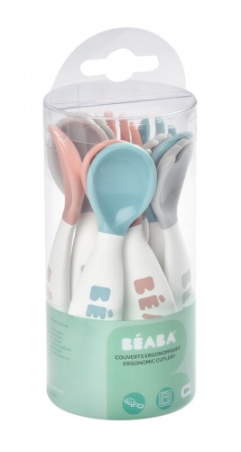Beaba Second Stage Ergonomic Learning 6 Spoons & 4 Forks Set