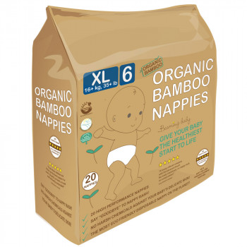 Beaming Baby Bamboo Eco Nappies Bulk Buy Size 6 - 80 Nappies (16+ kg, 35+ lb)