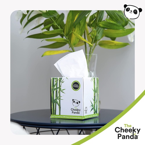 Cheeky Panda 100% Natural & Sustainable Silky Soft 3 Ply Bamboo Facial Tissues