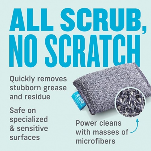 E Cloth Non Scratch Scrubbing Pads - Remove Cooked On Food and Grease