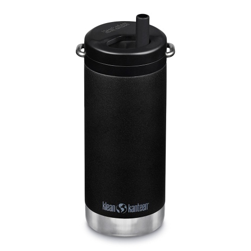 Klean Kanteen Insulated TK Wide with Twist Cap and Straw - 12oz/353ml Black