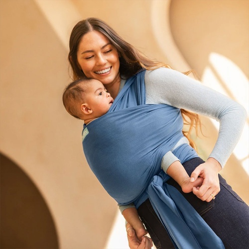 Moby Wrap Classic Stretchy Baby Carrier from Newborn  - Ocean