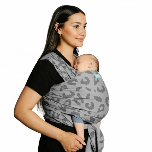 Moby Wrap Classic Stretchy Baby Carrier from Newborn  - Night Leopard