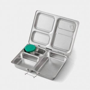 Planetbox Stainless Steel Lunchbox Launch - 3 Compartment Hearty Lunch Size