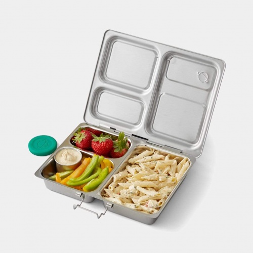 Planetbox Stainless Steel Lunchbox Launch - 3 Compartment Hearty Lunch Size