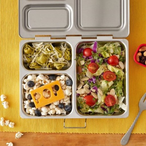 Planetbox Stainless Steel Launch Lunchbox - Hearty Lunch Size with Interstellar Magnets