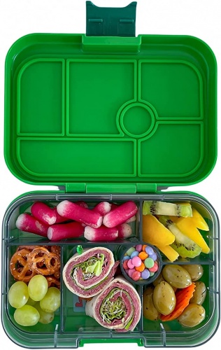 Yumbox Classic 6 Compartment Lunchbox Bamboo Green (Jungle Tray)