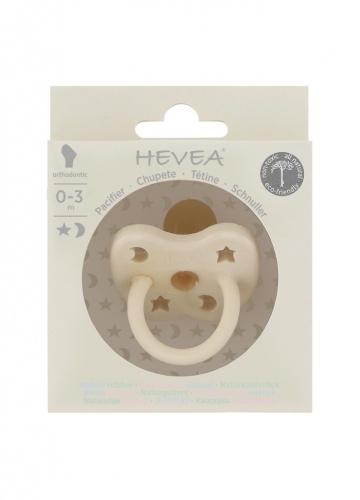 Hevea Natural Baby Soother Orthodontic Teat Newborn 0+ Milky White