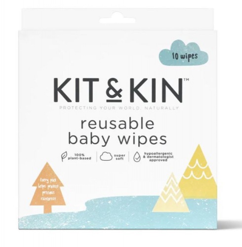 Kit & Kin Reusable Baby Wipes 10 Pack