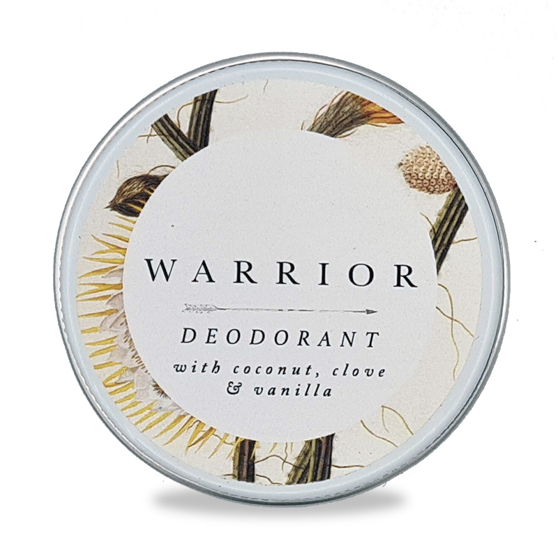 Warrior Natural Cream Deodorant   Plastic free - Coconut Vanilla Clove