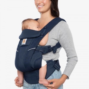 Ergobaby Omni Breeze Baby Carrier Newborn to Toddler Maximises Airflow Midnight Blue