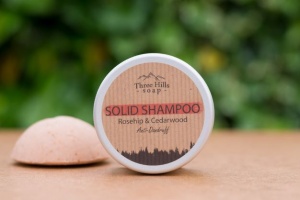 Three Hills Soap Solid Shampoo for Anti-Dandruff  Rosehip and Cedarwood