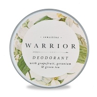 Warrior Sensitive Natural Cream Deodorant   Plastic free Baking Soda Free - Grapefruit and Green Tea