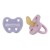 Hevea Natural Baby Soothers 2 Pack - Orthodontic Teat - Violet & Light Orchid
