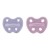 Hevea Natural Baby Soothers 2 Pack - Orthodontic Teat - Violet & Light Orchid