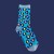 Polly and Andy Adults Soft Bamboo Socks with Seamless Toes - Leopard Teal