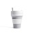 Stojo Reusable Collapsible Cup with Straw - Perfect for Smoothies - Dove Grey