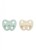 Hevea Natural Baby Soother 2 Pack Orthodontic Teat Newborn 0+ Mellow Mint & Milky White