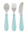 Beaba Stainless Steel Kids Cutlery Set with Safe Rounded Shape - Airy Green