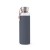 Black and Blum Glass Water Bottle with Steel Cap - Non Slip & Leakproof - 600ml - Slate