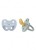 Hevea Natural Baby Soothers 2 Pack - Orthodontic Teat - Grey & Sage
