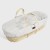 The Little Green Sheep Natural Knitted Moses Basket and Mattress - Dove Grey