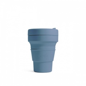 Stojo Reusable Coffee Cup - Collapses Down to Fit in Your Pocket or Bag - Steel