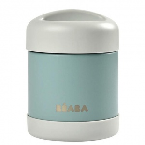 Beaba Insulated Food Pot - Perfect for Storing Warm or Cold Food - Light Mist/Eucalyptus Green 300ml