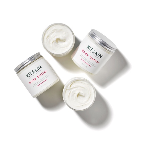 Kit & Kin Body Butter - Restores Softness - Rich Whipped Formula - Certified Natural