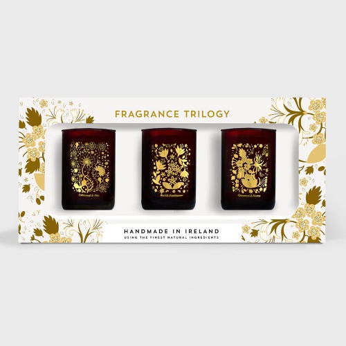 The Handmade Soap Company Christmas Candle Fragrance Trilogy Set - 3 Candle Gift Set
