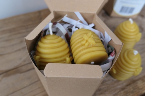 Hanna's Beeswax Beehive Candles Gift Set - Purifies the Air and Warm Soothing Glow