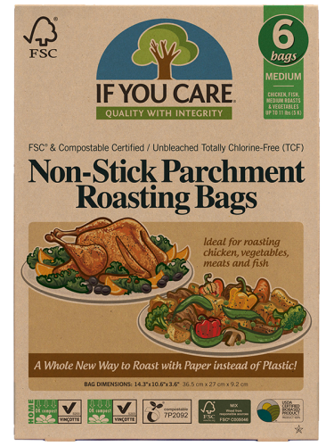 If You Care Non Stick Parchment Roasting Bags - Unbleached and Fully Compostable 6s