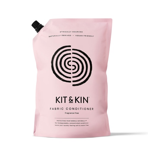 Kit & Kin Fabric Conditioner - 1 Litre Pouch - 33 Washes - Fragrance Free