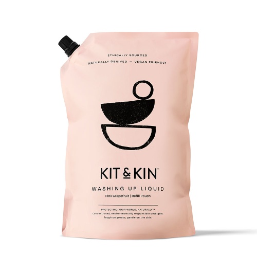 Kit & Kin Washing Up Liquid - Pink Grapefruit - Refill Pouch 1000ml