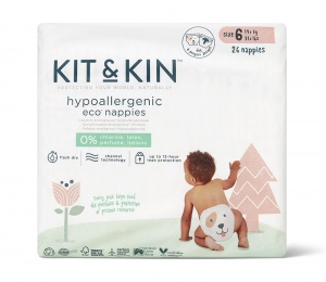 Kit & Kin High Performance Eco Friendly Nappies Size 6 -14kg+/31lbs+ (26 nappies)