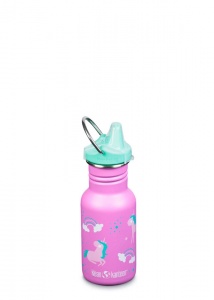 Klean Kanteen Kids Stainless Steel Sippy Water Bottle 355ml Unicorns