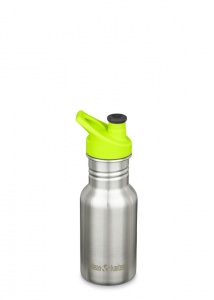 Klean Kanteen Kids Stainless Steel Water Bottle Sport 355ml Brushed Steel