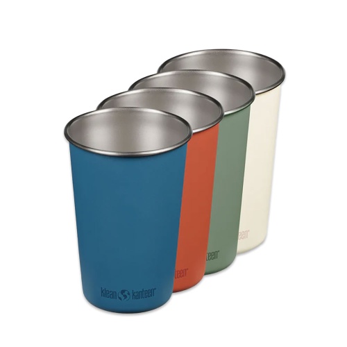 Klean Kanteen Stainless Steel Reusable Pint Cup 4 Pack - Perfect for BBQs 16oz/ 473ml Partake