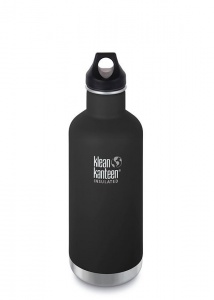 Klean Kanteen Classic Vacuum Insulated Stainless Steel Reusable Water Bottle - 592ml / 20oz Shale Black New Loop Cap
