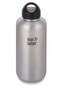 Klean Kanteen Wide Stainless Steel Water Bottle 1900ml Brushed Steel