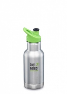 Klean Kanteen Kids Insulated Bottle - Keeps Drinks Cold - Brushed Stainless Steel 12oz/335ml