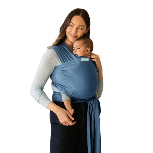 Moby Wrap Classic Stretchy Baby Carrier from Newborn  - Ocean