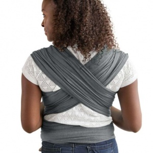 Moby Wrap Elements Stretchy Baby Carrier from Newborn  - Asphalt