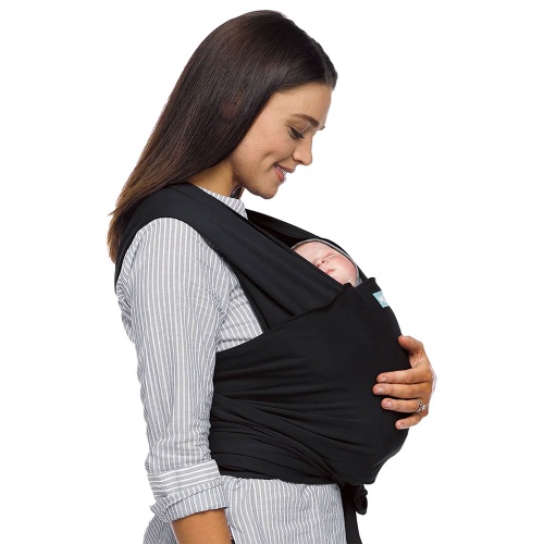 Moby Wrap Classic Stretchy Baby Carrier from Newborn  - Black